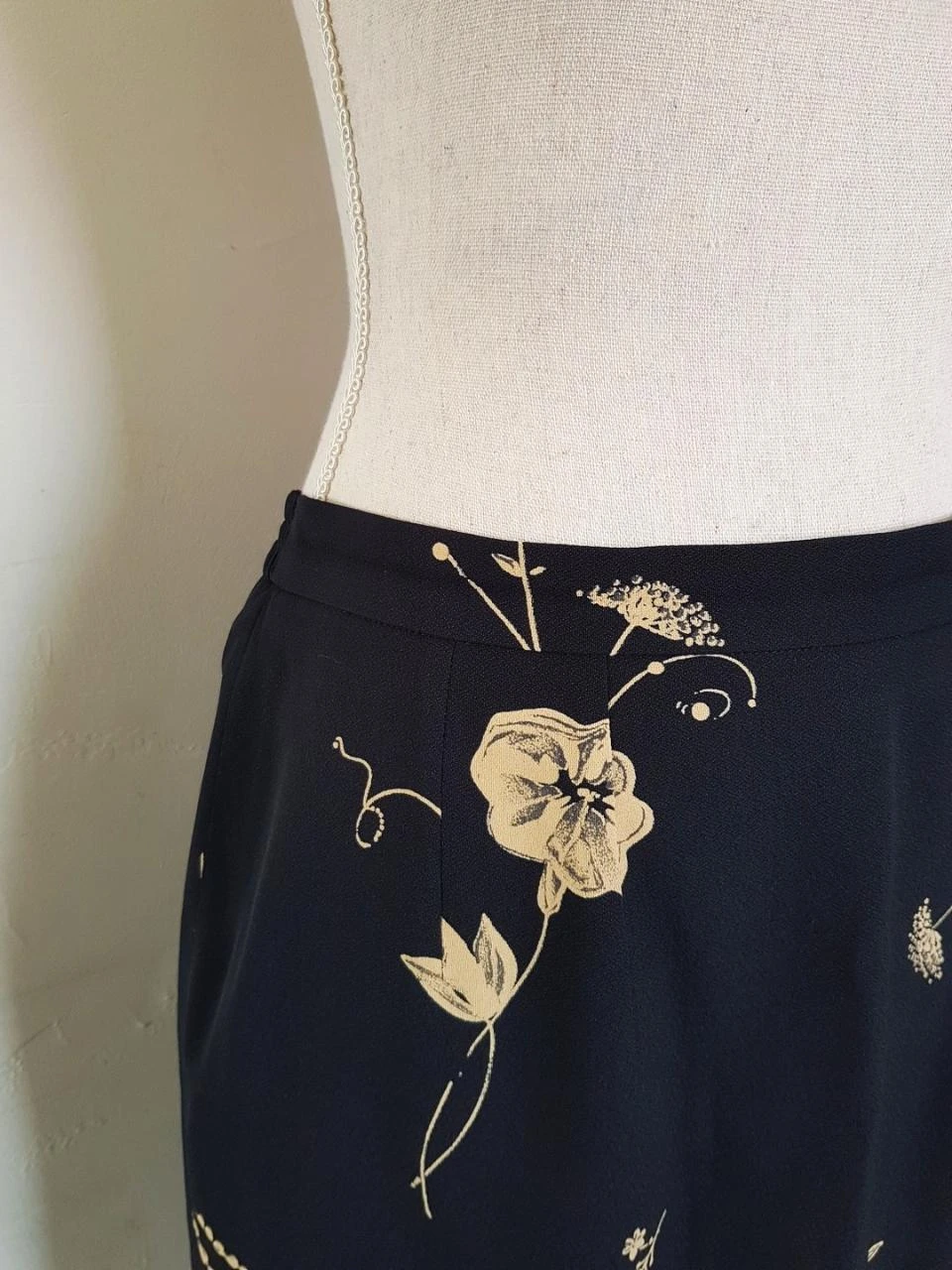 🖤Chique Krijtjurk met Beige Patroon, Vintage Weill (Maat 42) – photo 2